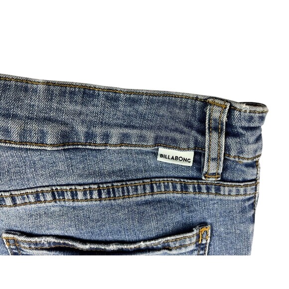 Billabong Lite Hearted Shorts  Women's 26  Lace-Up Fly Cutoff Distressed Denim - Picture 7 of 16